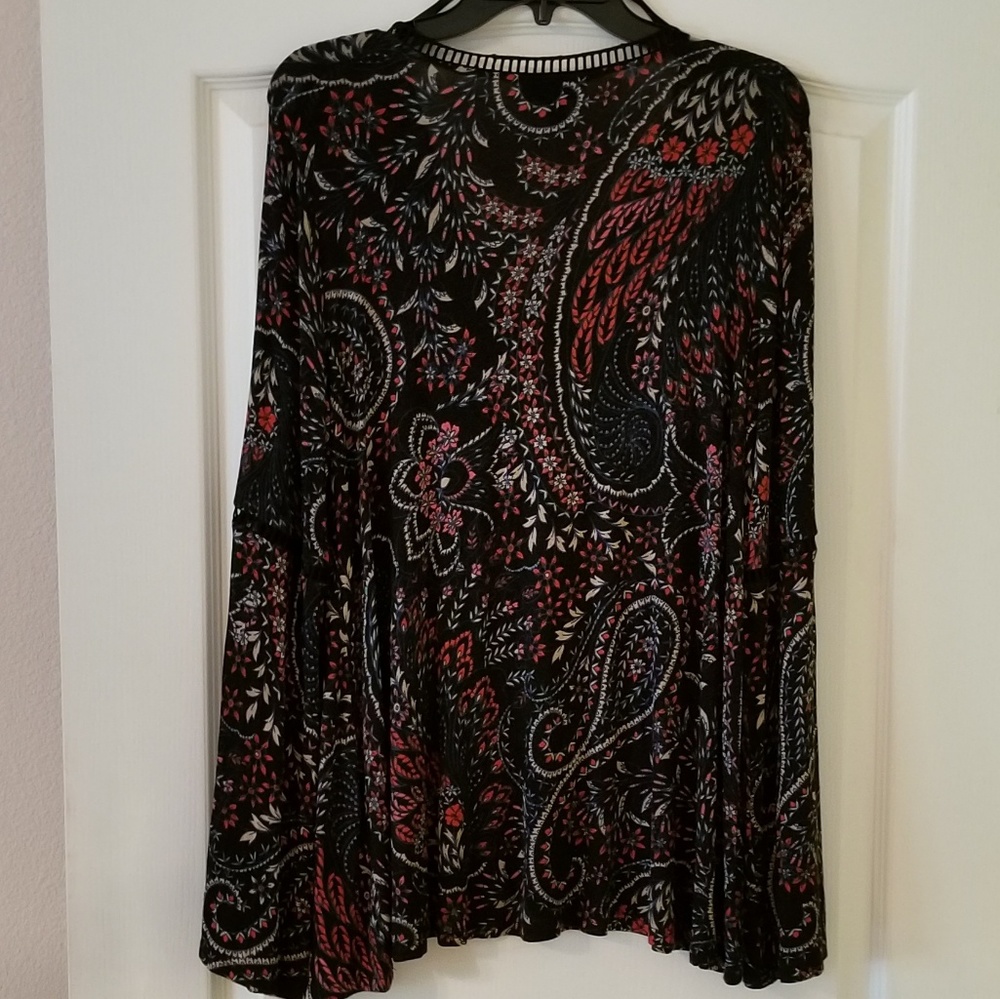 Ladria V-neck Crepe Jersey Knit Top XL